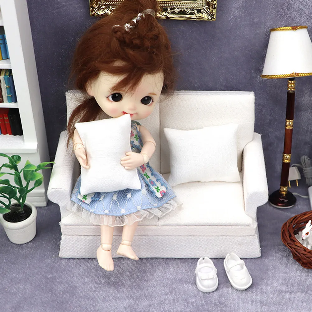 

Miniature Sofa for Dollhouse Living Room Decor Small Scale DIY Mini House Furniture Set Stylish Home Decoration Accessory