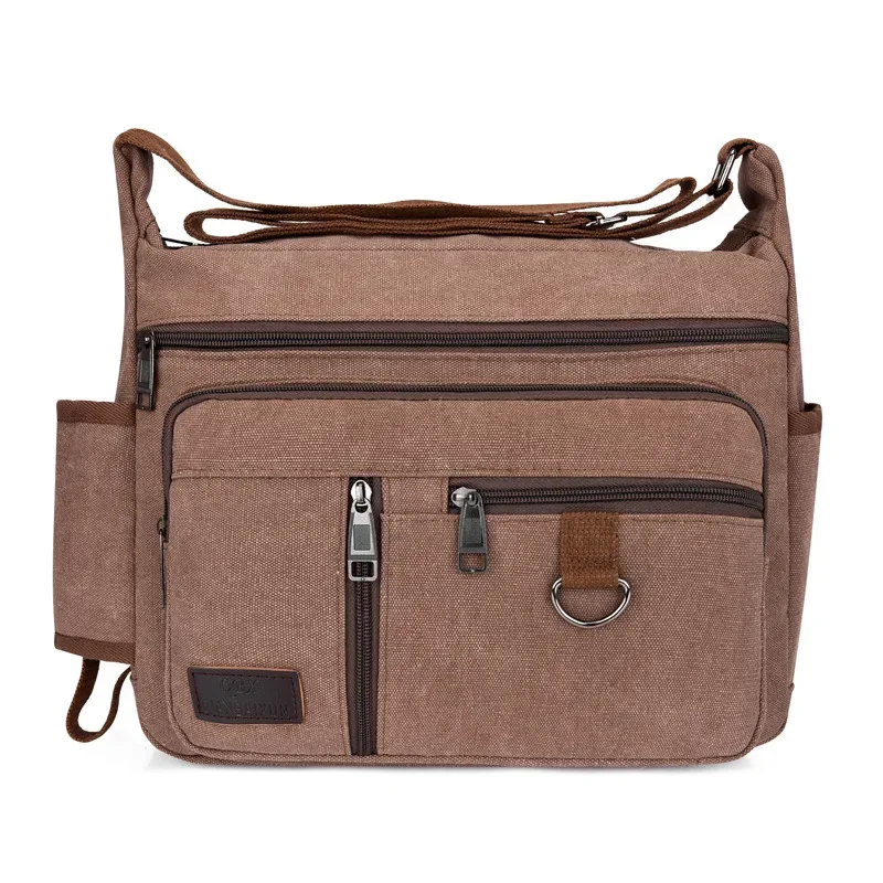 Laptop Briefcase Business Handbag for Men Large Capacity Messenger Shoulder Bag Canvas Tote Men's Briefcases Messenger Bags