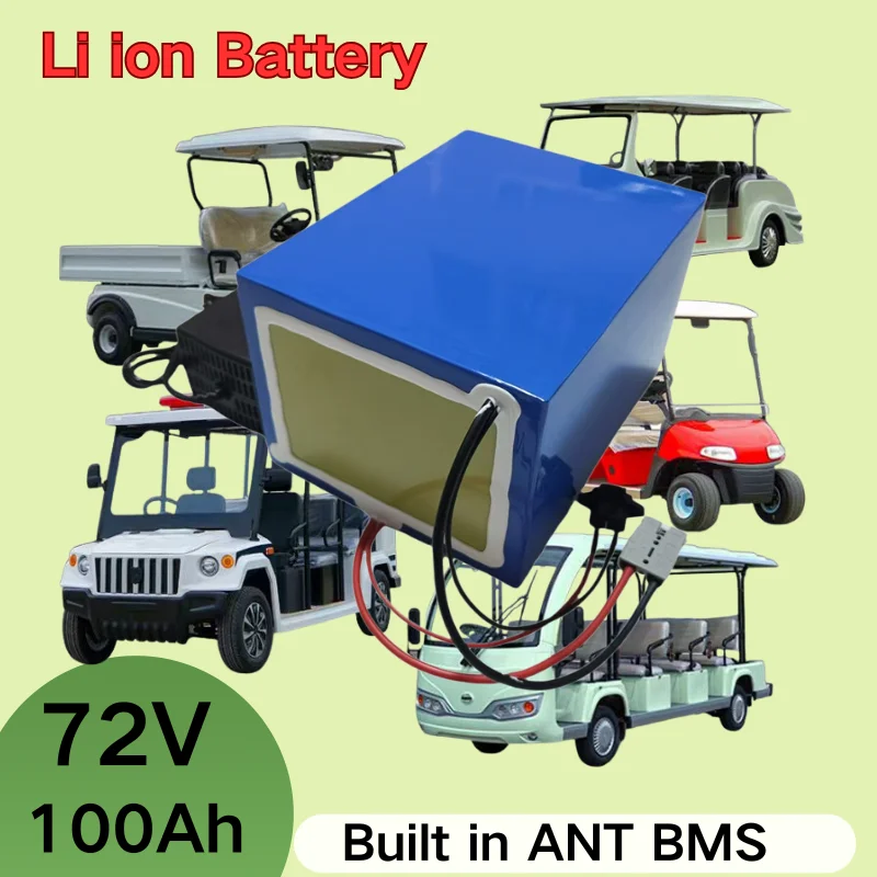 

72 В 100 Ач литий-ионный с зарядным устройством встроенный 100A 220A 340A BMS литий-полимерный аккумулятор для велосипеда, скутера, трехколесного велосипеда, мотоцикла