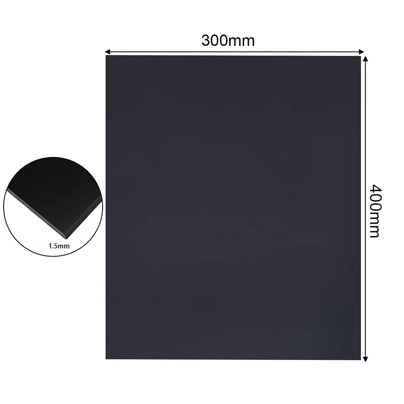 Black ABS board Plastic transformation board DIY model making materials Construction model accessories Thick 0.5/1/1.5/2/3/4/mm