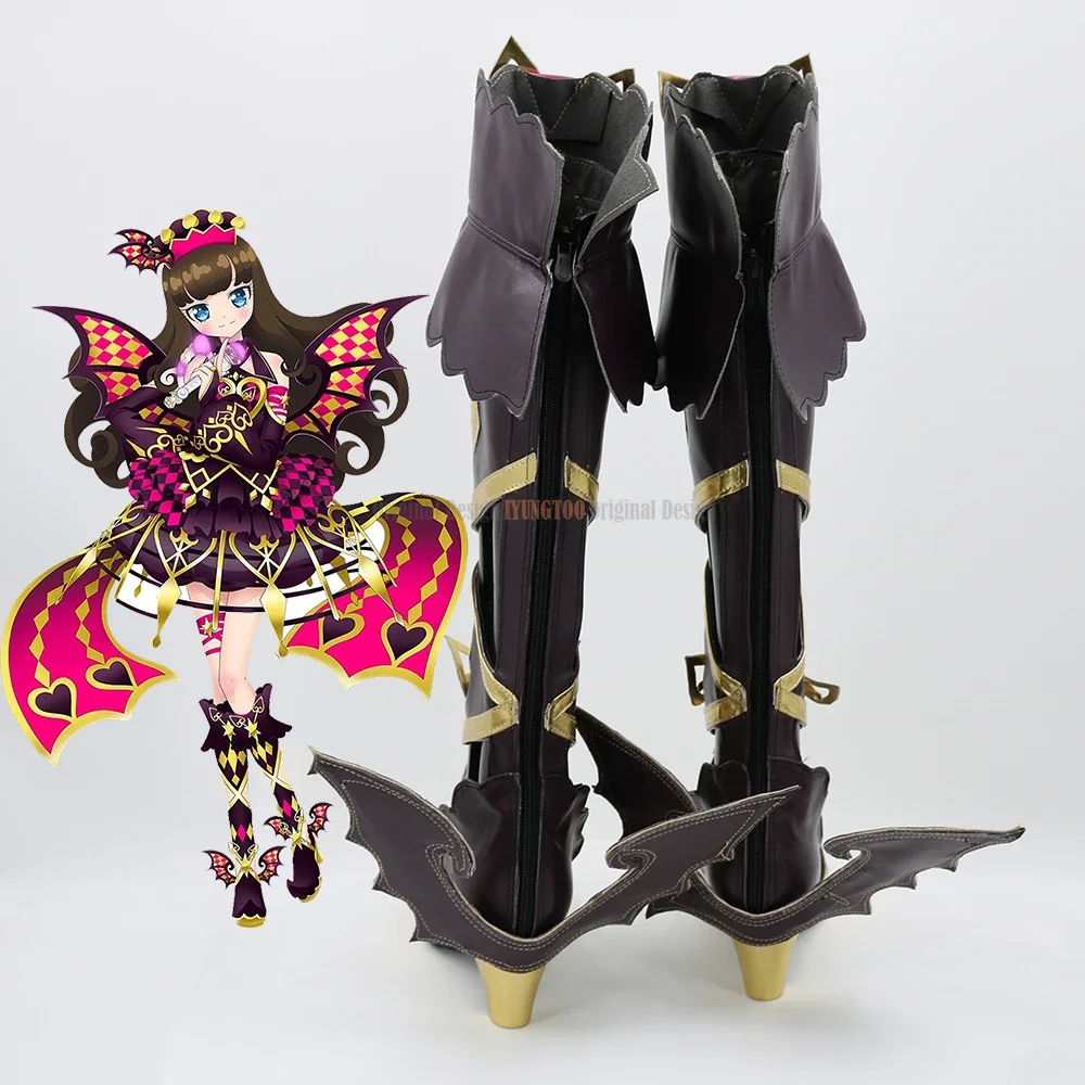 PriPara Kurosu Aroma Anime Characters Shoe, Cosplay Boots, Party Costume Prop, Chaussures