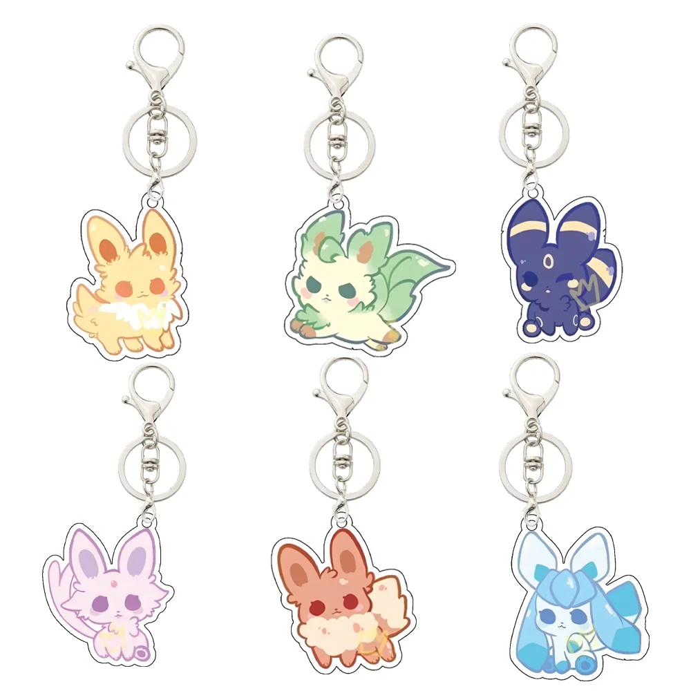 

Акриловый брелок Lution Eevee Umbreon Espeon Jolteon Vaporeon Flareon Leafeon Sylveon Glaceon, сумка для мобильного телефона, подвеска в подарок