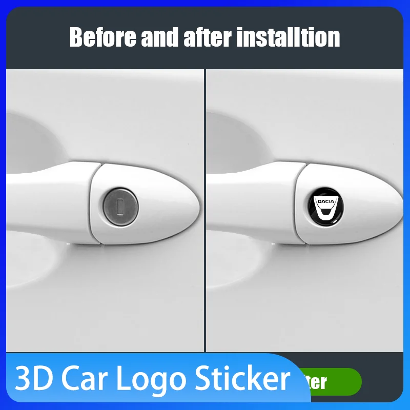 

15mm Car Remote Keychain Emblem Badge Radio Button DIY 3D Sticker for Dacia Duster Logan MCV Sandero Stepway Dokker Lodgy
