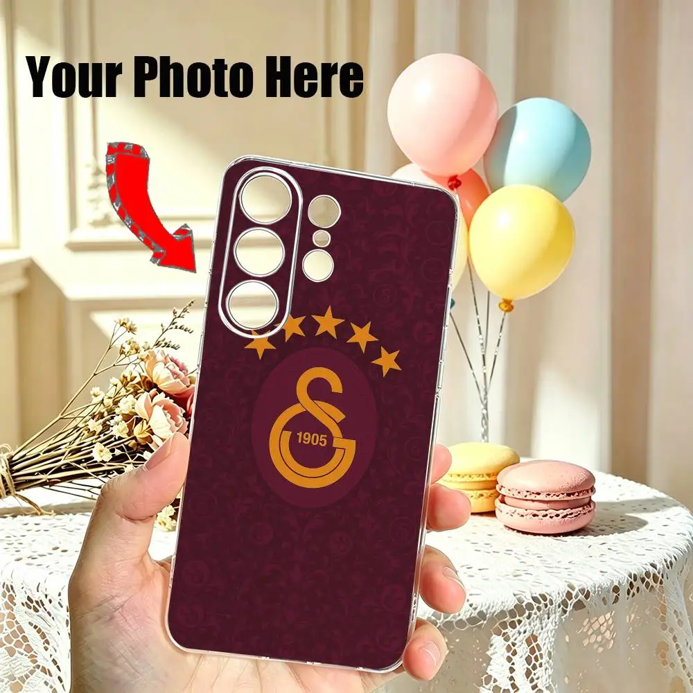 Galatasarays SK Mens Fave Phone Case Transparent Silicone Soft For Samsung S25,S24,S21,S22,S23,S30,Ultra,S20,Plus,Fe