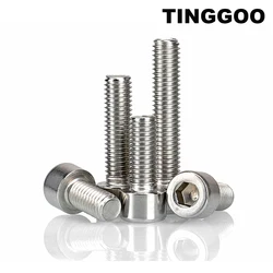 3/50 piezas M1.6 M2 M2.5 M3 M3.5 M4 M5 M8 GB70.1 304 Acero inoxidable hexagonal cabeza Lisa tornillo Allen L = 3 ~ 60mm