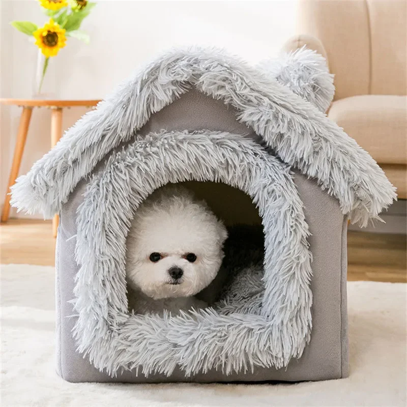 Pet Sofa Dogs Calming Bed For Small Dogs Pad Blanket Winter Warm Cats Bed Mat Couches Car Floor Furniture Protector Dog Nest