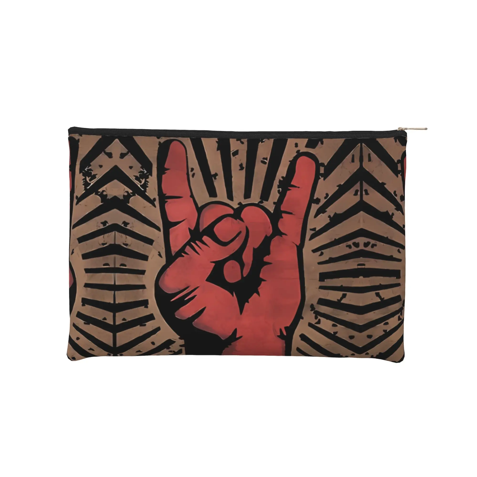 Stylish rock Music Makeup Bag Van Halen Toiletry Bag with Zipper Cosmetic Pouch