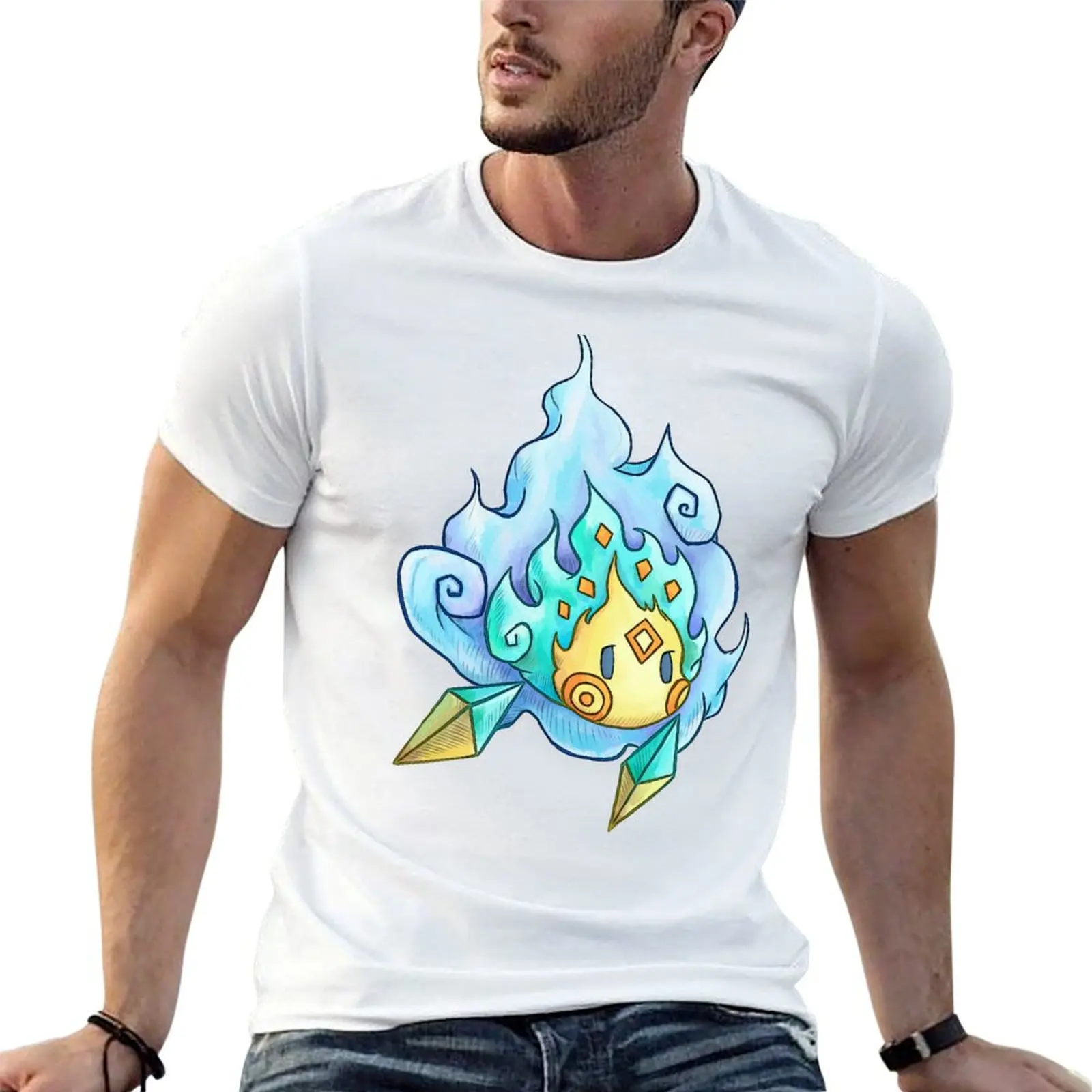 Camiseta Wisp Secret of Mana - Seiken Densetsu, camisetas de diseñador para hombre, camiseta de algodón 100%, camisetas de hombre, camiseta de algodón