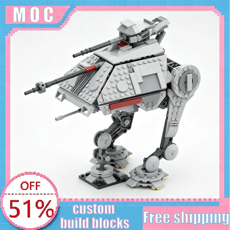 

653 PCS AT AP Walking Vehicle MOC Building Blocks Land War Series Model DIY Assembly Collection Birthday Christmas Special Gift