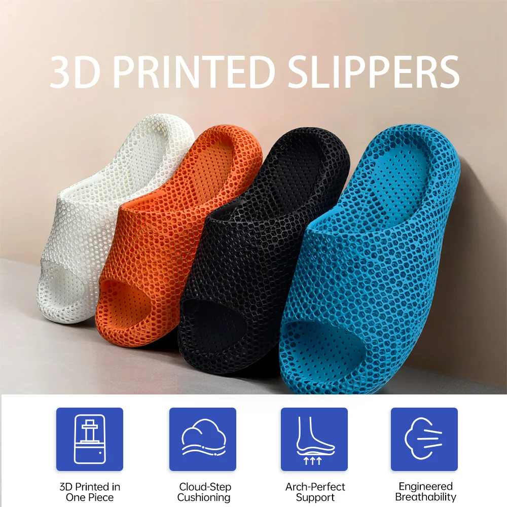 BIGTREETECH 3D プリントスリッパ 3D プリント一体型アーチパーフェクトサポート 滑り止め 消臭 通気性 ソフト弾性 ユニセックス