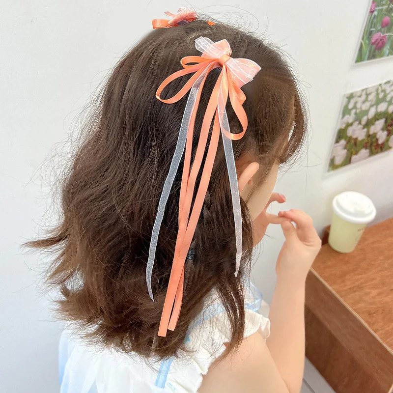 New Chinese Style Bow Tassel Streamer Hairpins Children Sweet Girls Hair Clips Cute Women Barrettes Hairgrips Hair Accessories