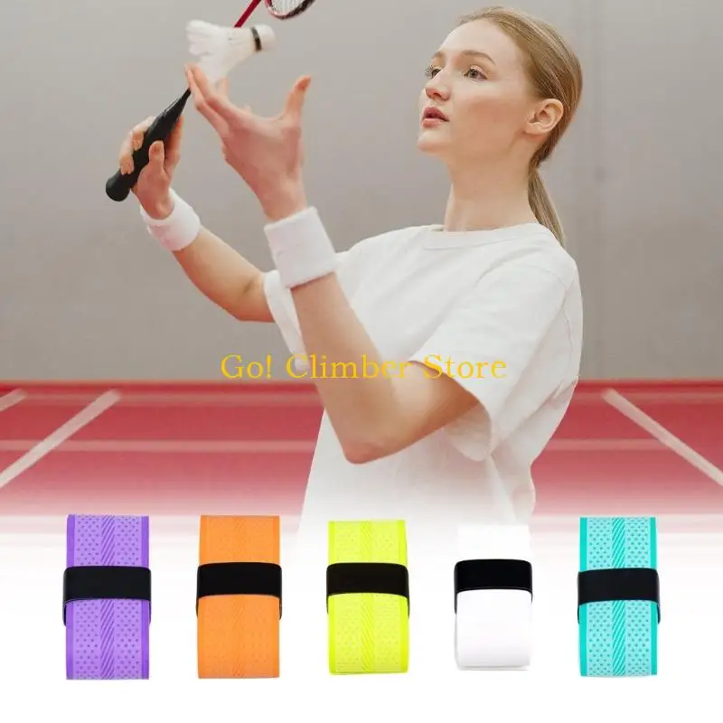 

Q84C 3pack Sweat-absorbing Hand Rubber Net Antislip Winding Tape PU Badminton Racket Grip Tape Sports Equipment