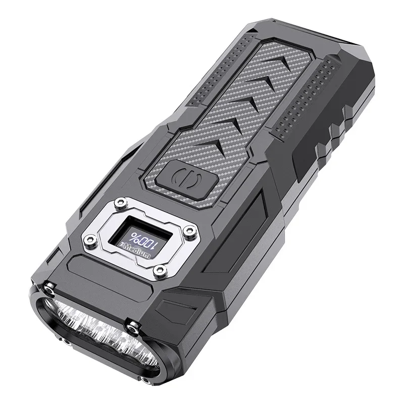 High-Powerful Type-C Rechargeable Flashlight Super Bright Beam Distance 303M Built-in Battery Portable Work Light