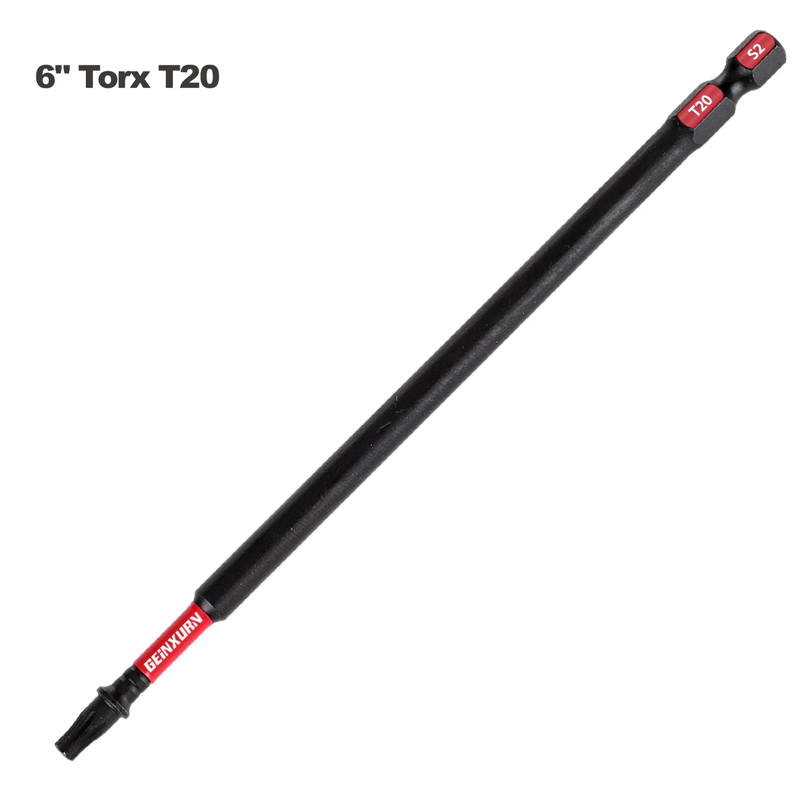 GEINXURN Impact Tough # 20 Torx 6 cali Włóż bity sterownika, magnetyczne bity T20 Power, zestaw bitów wkrętakowych T20 ze stali stopowej S2 luzem