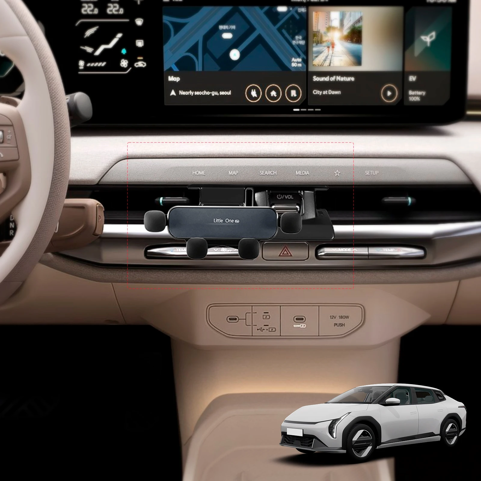 Speziell für Kia EV4 2025 2026: Handyhalterung für Lüftungsschlitze, feste Basis, Handyhalterungen, GPS-Ständer, Smartphone-Halterung