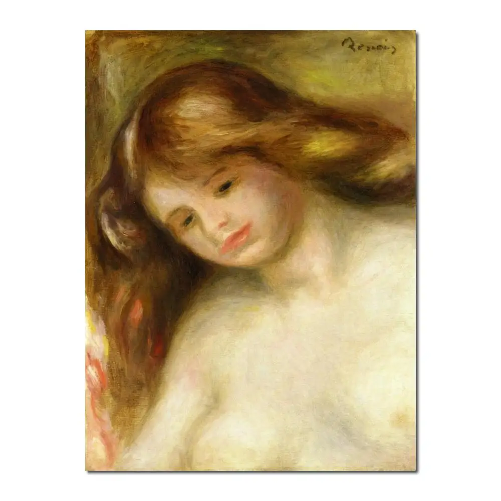 

painting with oils Bust of a Young Nude by Pierre Auguste Renoir art reproduction Hand-painted High quality