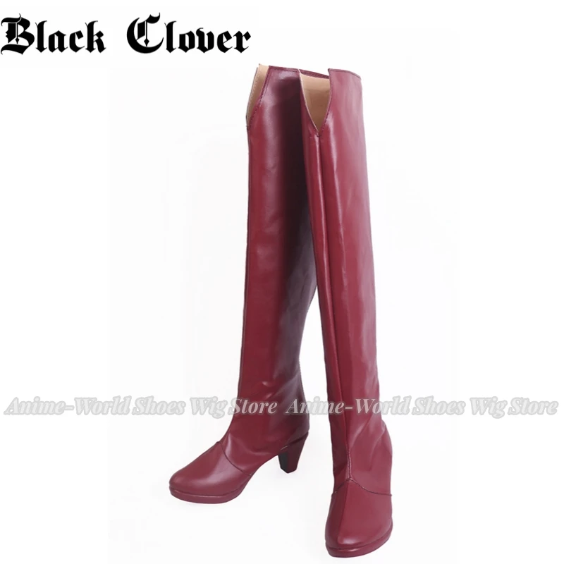 Anime Quartet Knights Vanessa Enoteca Stivali Cosplay Scarpe rosse Parrucca su misura con tacco alto di qualsiasi dimensione
