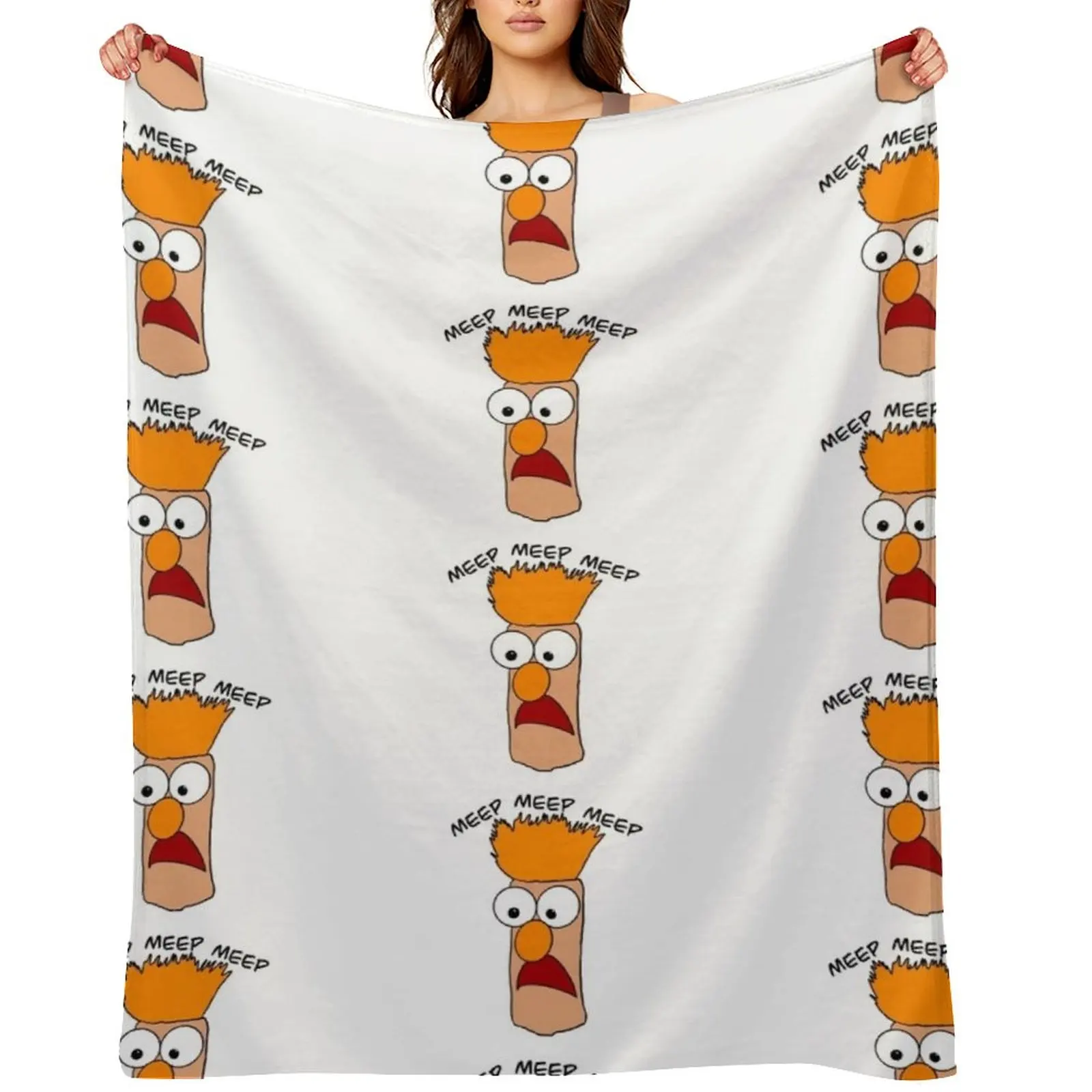 

The Muppets - Beaker Meep Meep Meep Throw Blanket Retros for winter Flannel Fabric Kid'S Blankets