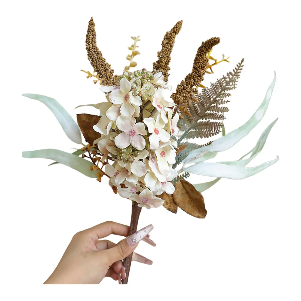 Photography Props Artificial Flower Bouquet Autumn Floral Decor Bendable Stem Design Easy DIY Arrangement Elevated Autumn Colors