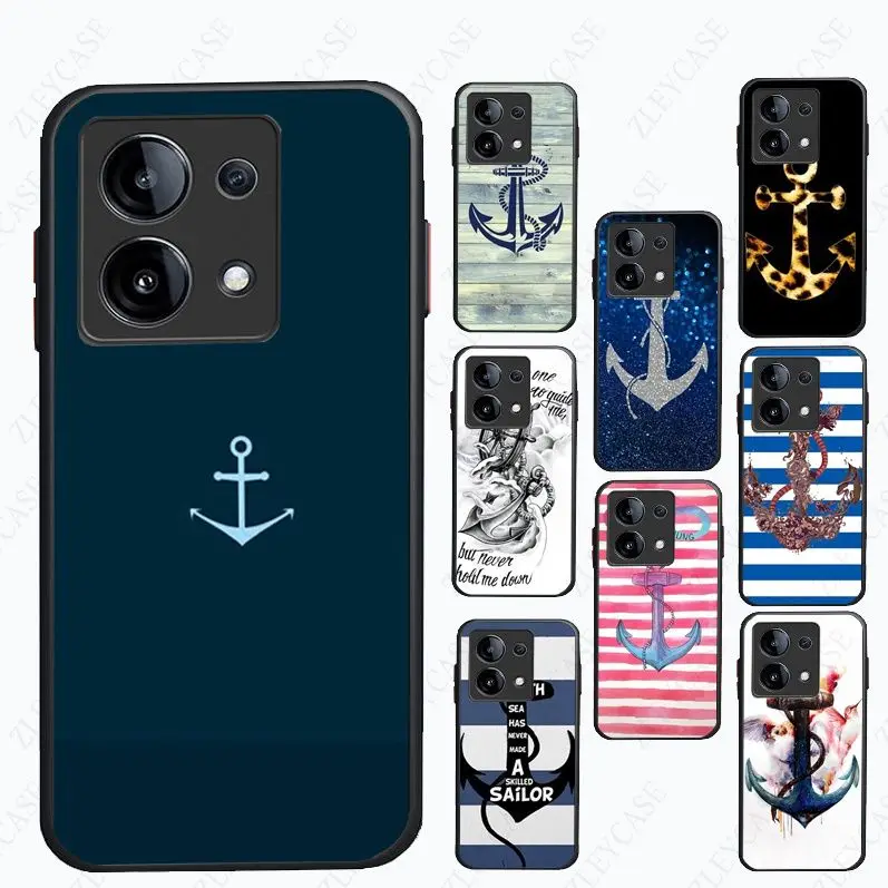 fundas Phone Cover For Xiaomi Redmi Note13pro note12pro 11pro note10pro 9pro 8pro 9s 9T 8T K40 12C 10C 9C blue Anchor Art Cases