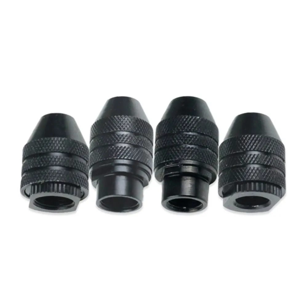 Keyless Drill Chuck For Mini Rotary Devices Accepting 1/32 To 1/8 Shank Accessories And Supporting 0.3-3.4mm Bit Diameter Range