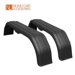 2 PCS Trailer Plastic Tandem Mudguards Fenders Cover RV Parts Camper Caravan Accessories