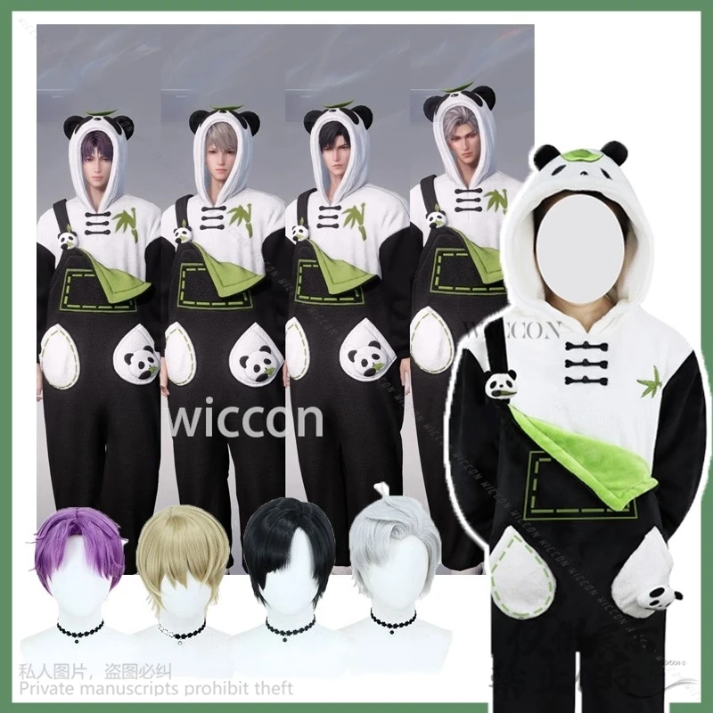 Anime Game Love And Deep Space Cosplay QinChe Sylus Xavier Zayne Rafayel Costume Panda Pajamas Party Suit Winter Home Customized