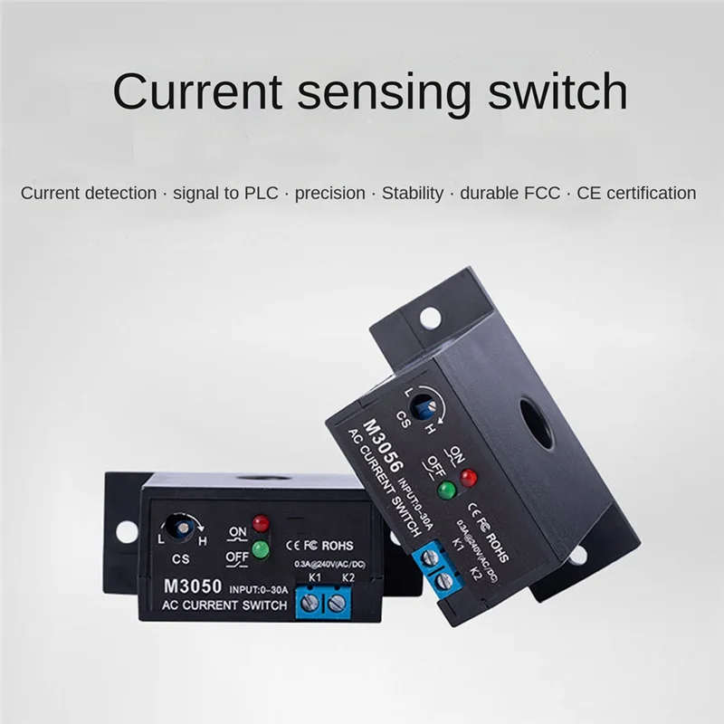 Current Sensing Switch Induction Relay AC Linkage Device Plc Signal over Limit Closed AC 0.2-30A ( NC M3056)‘-AA68