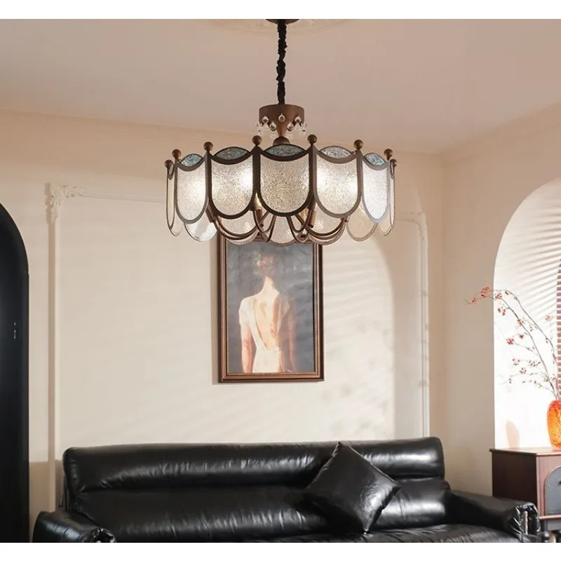 French Living Room Chandelier Mid-Century Retro Grand Lighting Designer Style American High-End Main