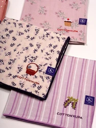 Coolpa 28cm Double Layer Cotton Sweat Absorbent Handkerchief Japanese Crt Embroidered Print for Wi Sweat Portable Tissue
