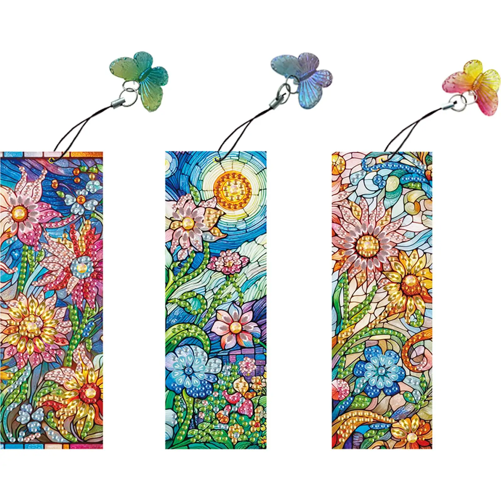 

3Pcs Special Shape Dream Catcher Diamond Painting Bookmark DIY Bookmarks Diamond Painting Kits Diamond Art Bookmark with Pendant