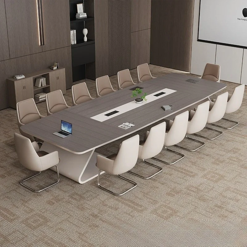 Paint conference table long table simple modern rectangular negotiation light luxury high sense conference room