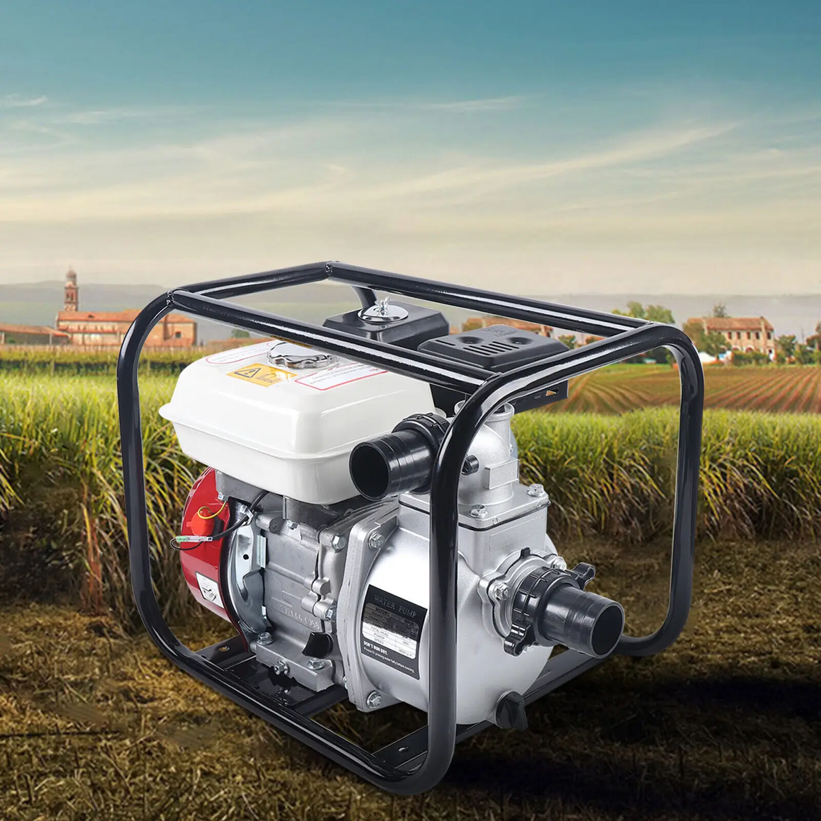 

Gasoline Water Pump 6.5HP 4 Stroke 210CC 2 Inch Petrol Water Transfer Pump Irrigation Pump for Farmland Water Transmission