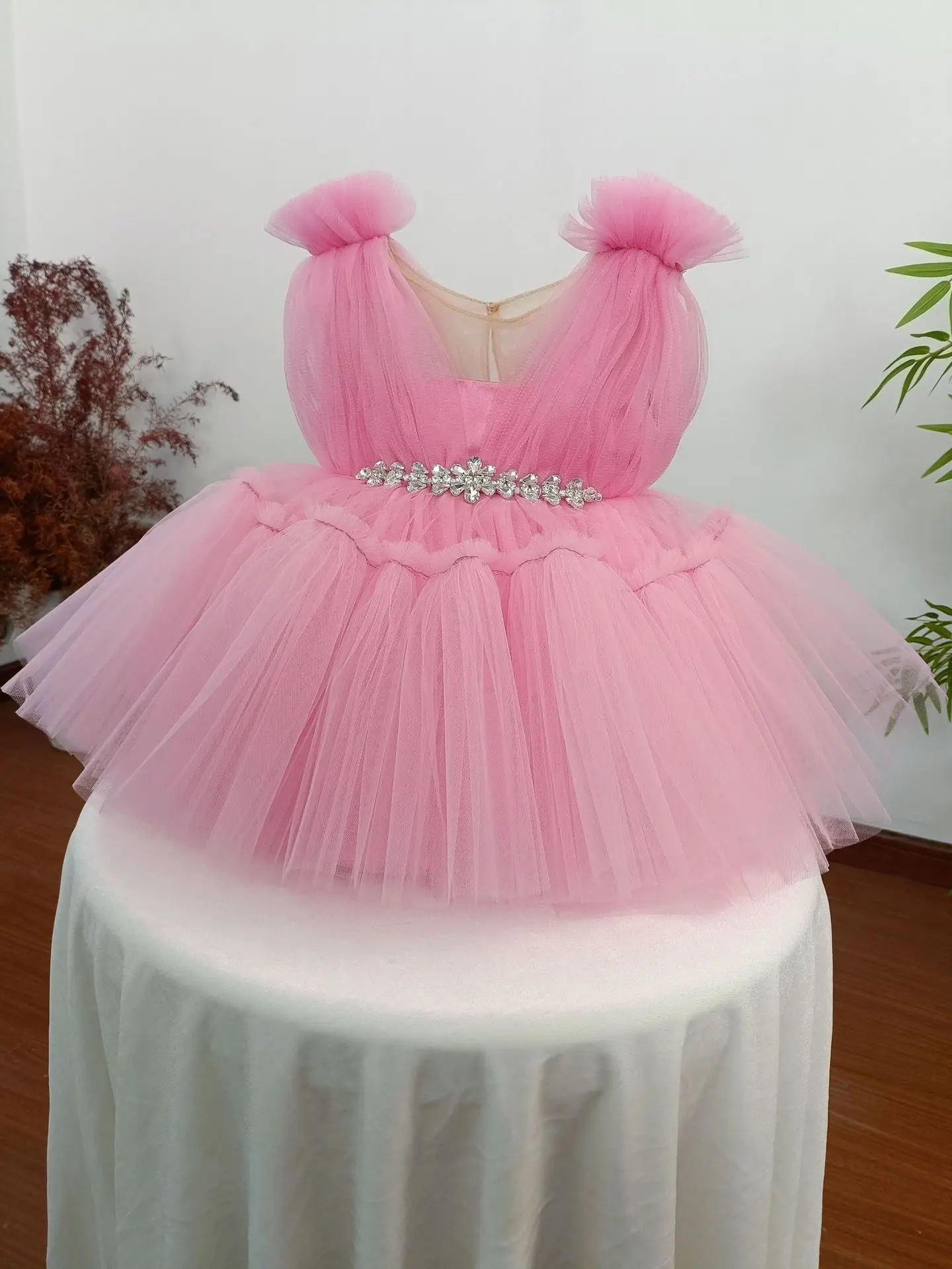 Flower Children's Dress Girls Luxury Dresses Party High-End Prom Girls Dresses Suitable for 0-8 Years Old Girl Ceremony Dress