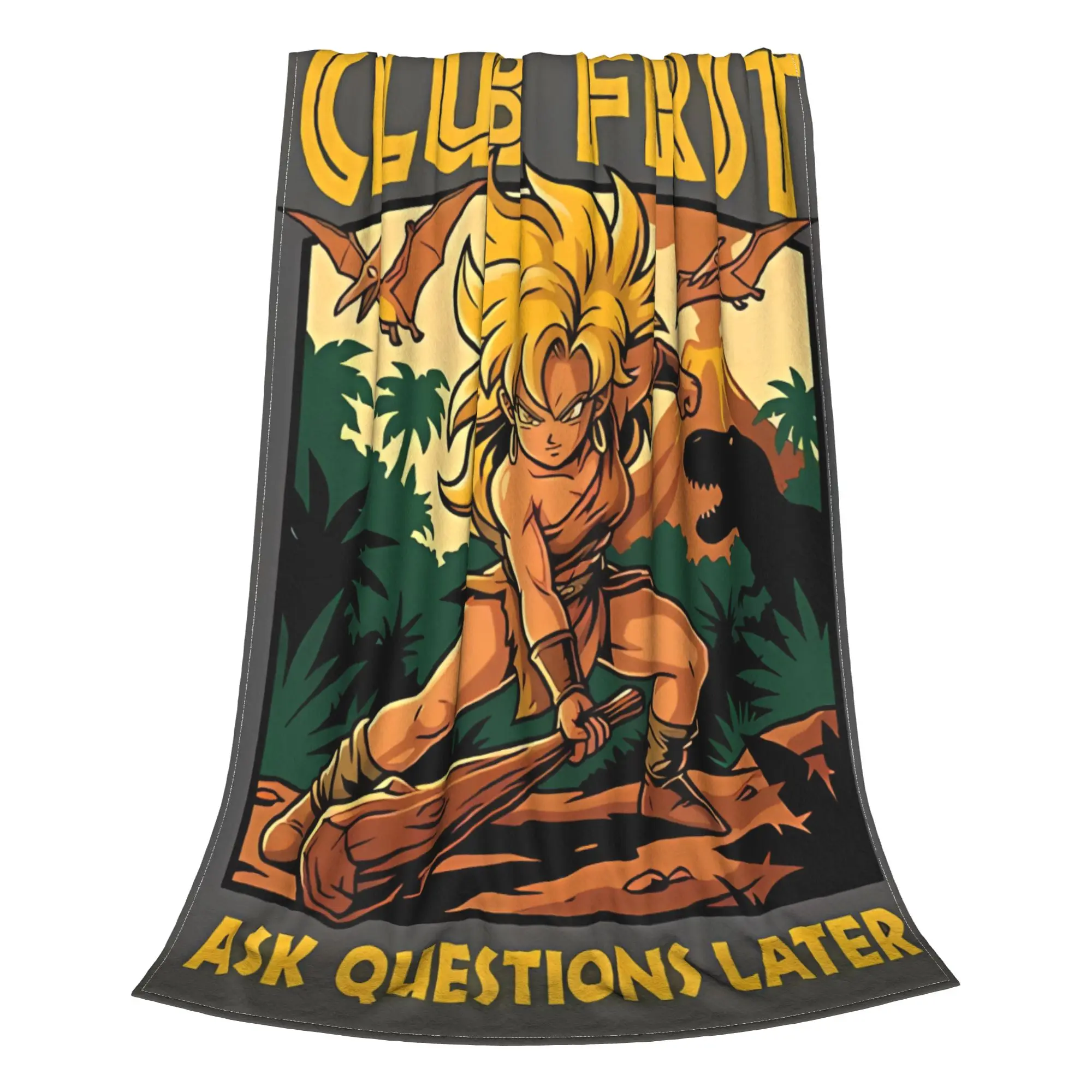 1PC Home Cute Room Decor Ayla Blanket Throw Blanket Chrono Trigger Novelty Warm Blanket All Season