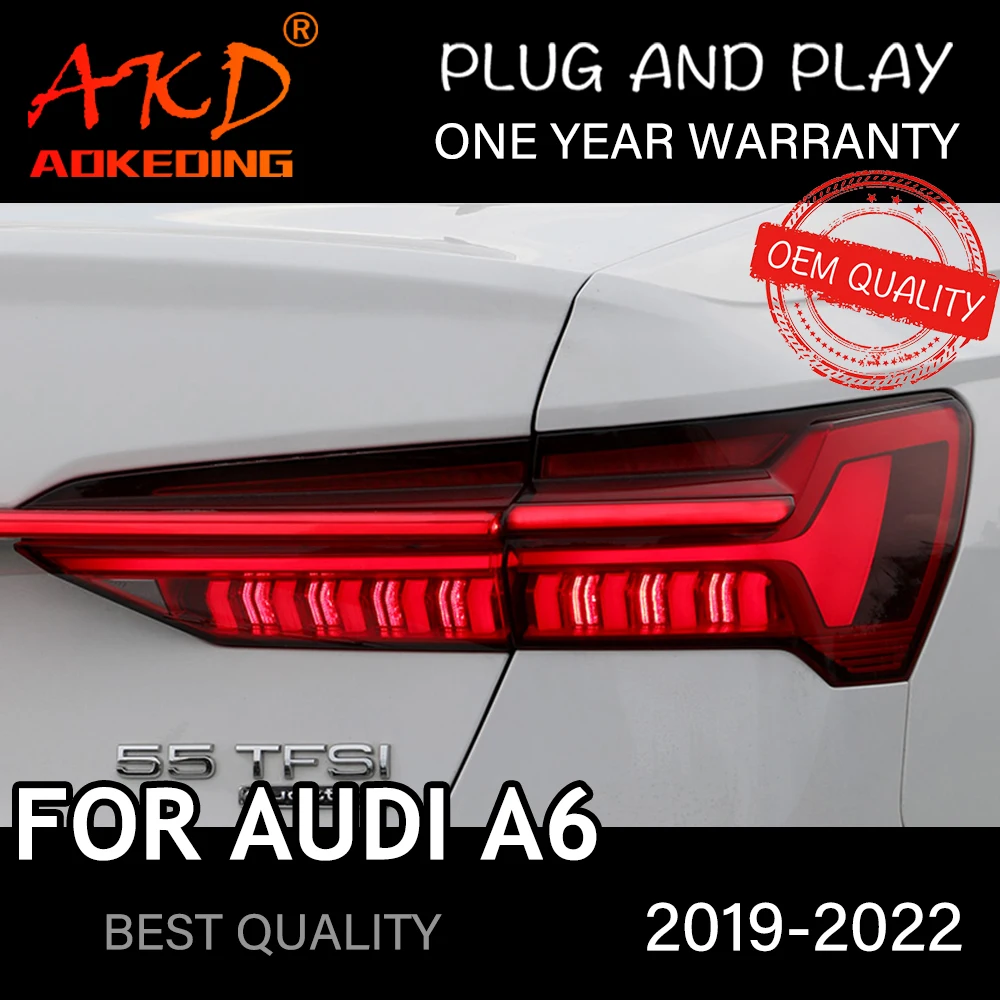 Tail Light For AUDI A6 C8 2019-2022 автомобильные товары Rear Lamp Hella LED Lights Car Accessories A6L Taillights