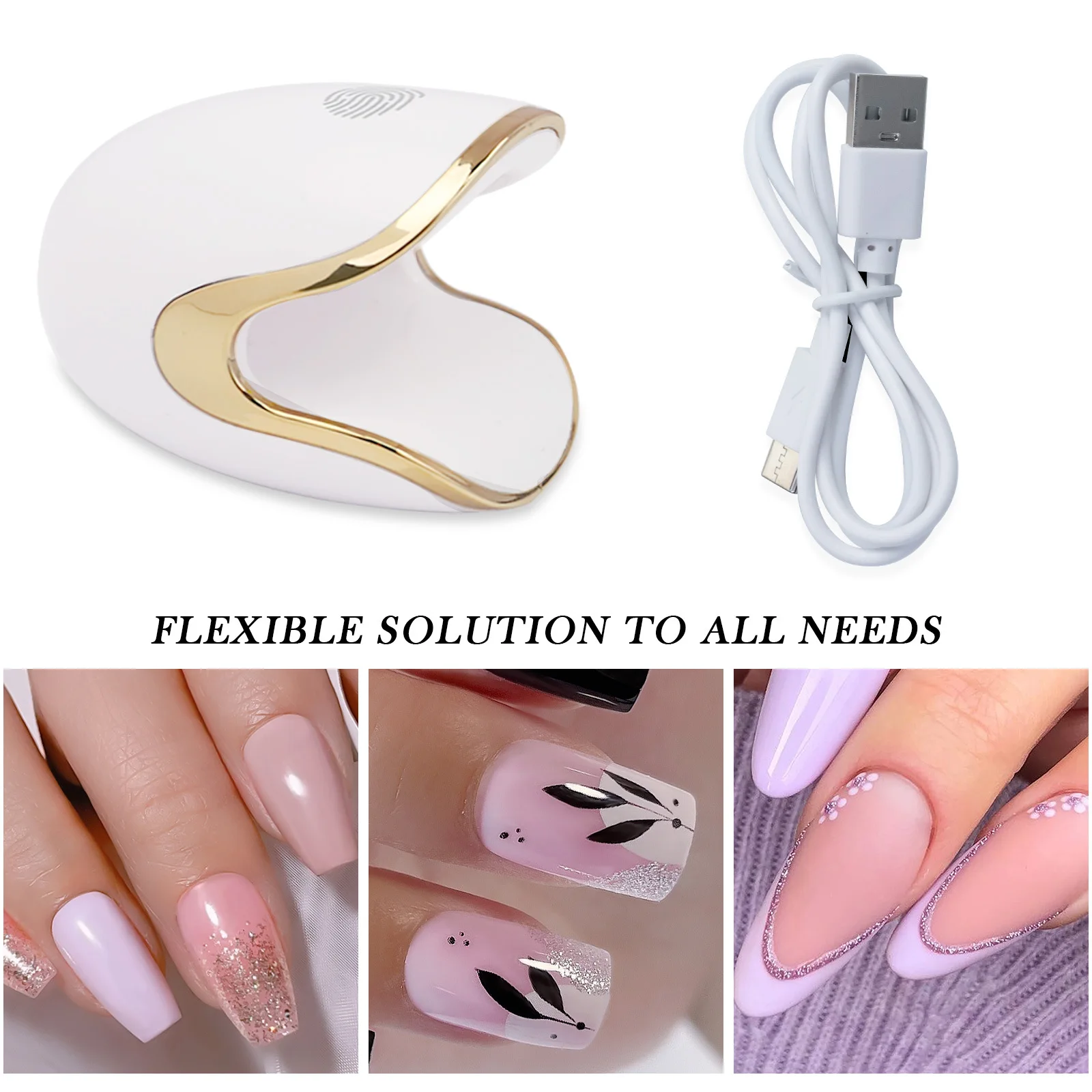 3LED Mini Lamp Set UV Manicure Polish Drying Gel stickers Dryer Led Supplies Professional Product Drying Machine Nail Accessory