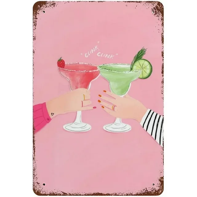 Retro-Metallblechschilder, Wanddekoration, Biere, Hotdogs, Pizza, Kaffee, Hamburg, Eistee, perfekt für Restaurants, Bars, Cafés, Clubs, Vi