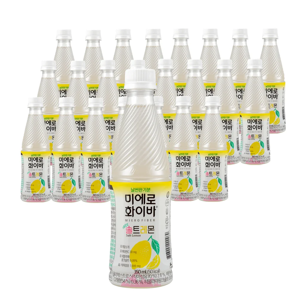 [Hyundai Pharm] Mierofiber ملح ليمون 350 مل × 24 قطعة مشروبات ألياف غذائية عصير ليمون إيطالي