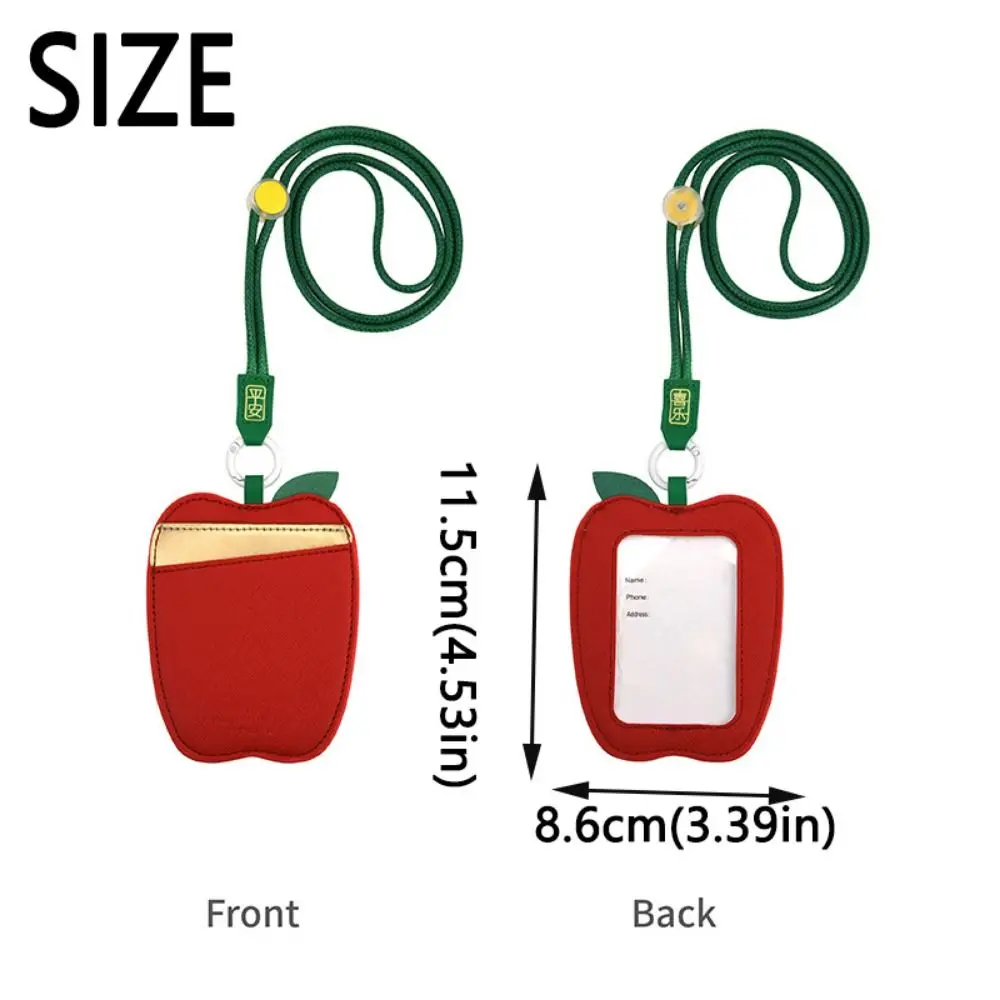 ユニセックスクリエイティブフルーツカードホルダー素敵なかわいいワークカードケース Pu レザーポータブルカードカバー病院