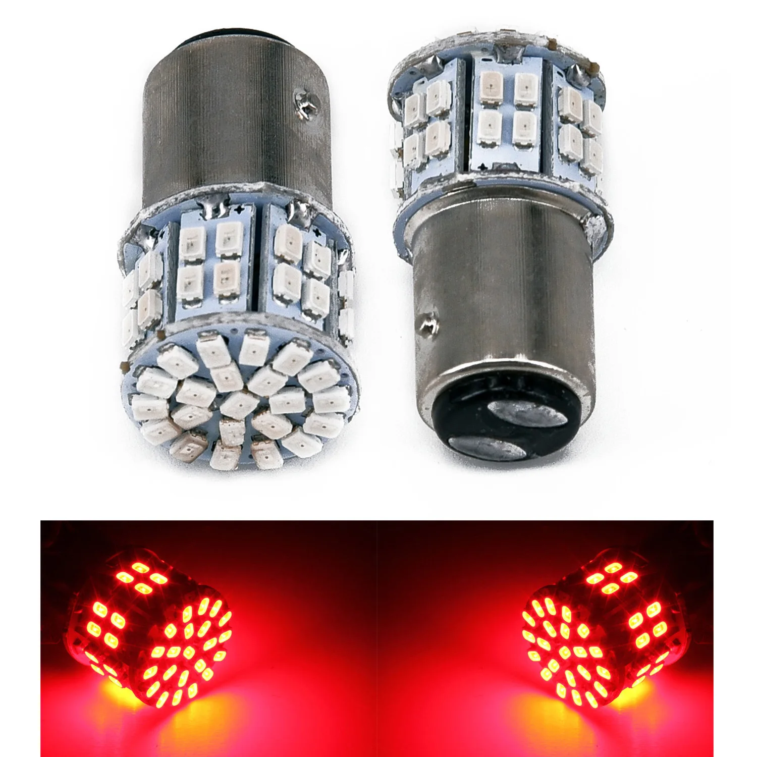 Red Bulb Car Brake Lamp Stop 2Pcs 50-SMD LED Set 12V Great DC 12V Tail Lights 360 Degrees 35*15mm New Long-lasting