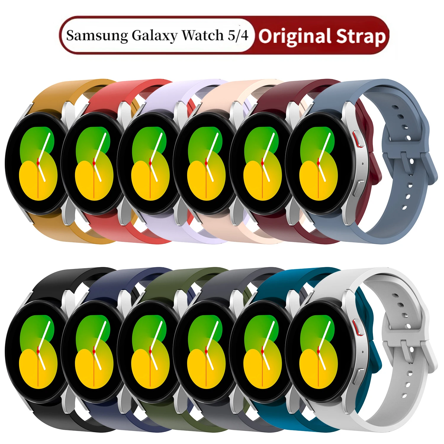 

Silicone Strap For Samsung Galaxy Watch 5/4 44mm 40mm Galaxy4 classic 46mm Sport Watchband Bracelet Galaxy Watch 5 45mm Correa