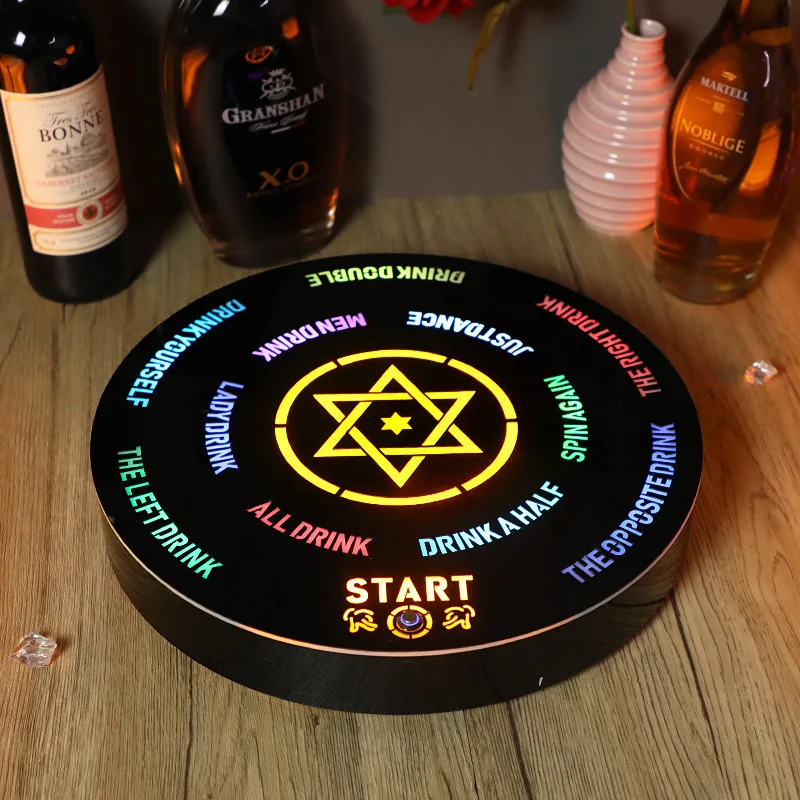 

Bar luminous game turntable KTV night charging colorful creative automatic intelligent electronic entertainment drinking turntab