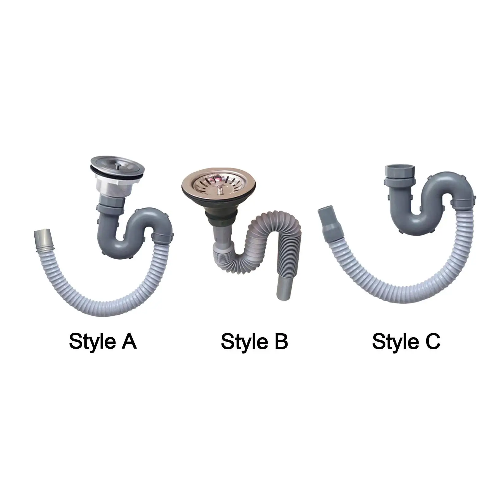 Sink Drain Pipe Sink Drain Assembly Plumbing Accessories Expandable Sewer Tube Drain Hose for Bathtub Bathroom Toilet Sinks