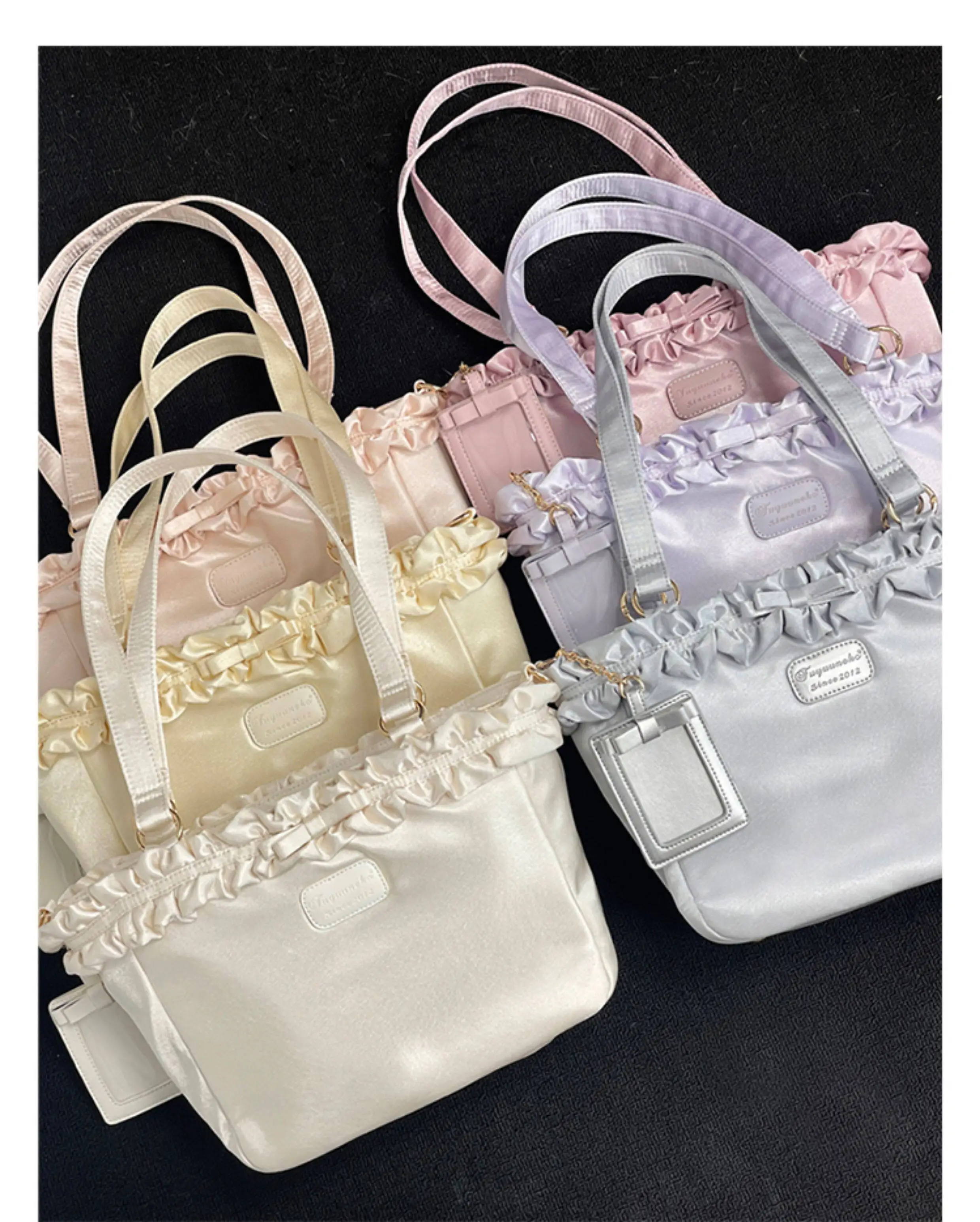 Kawaii Ruffle Bag Pain Bag Allowance Daily Comic Exhibition Second-dimensional Students Large Capacity Anime Pin Display Bag