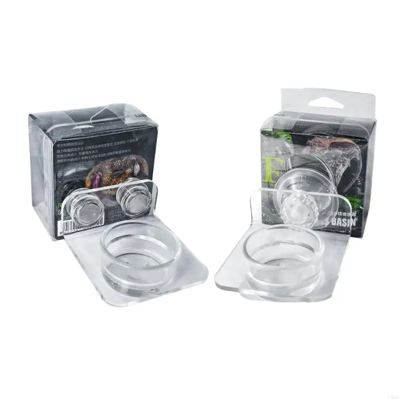 

Strong Suction Cup Mounted Feeder Reptiles Dish Moveable Acrylic Tray For Lizards And Geckos Feeding Solution Y5GB