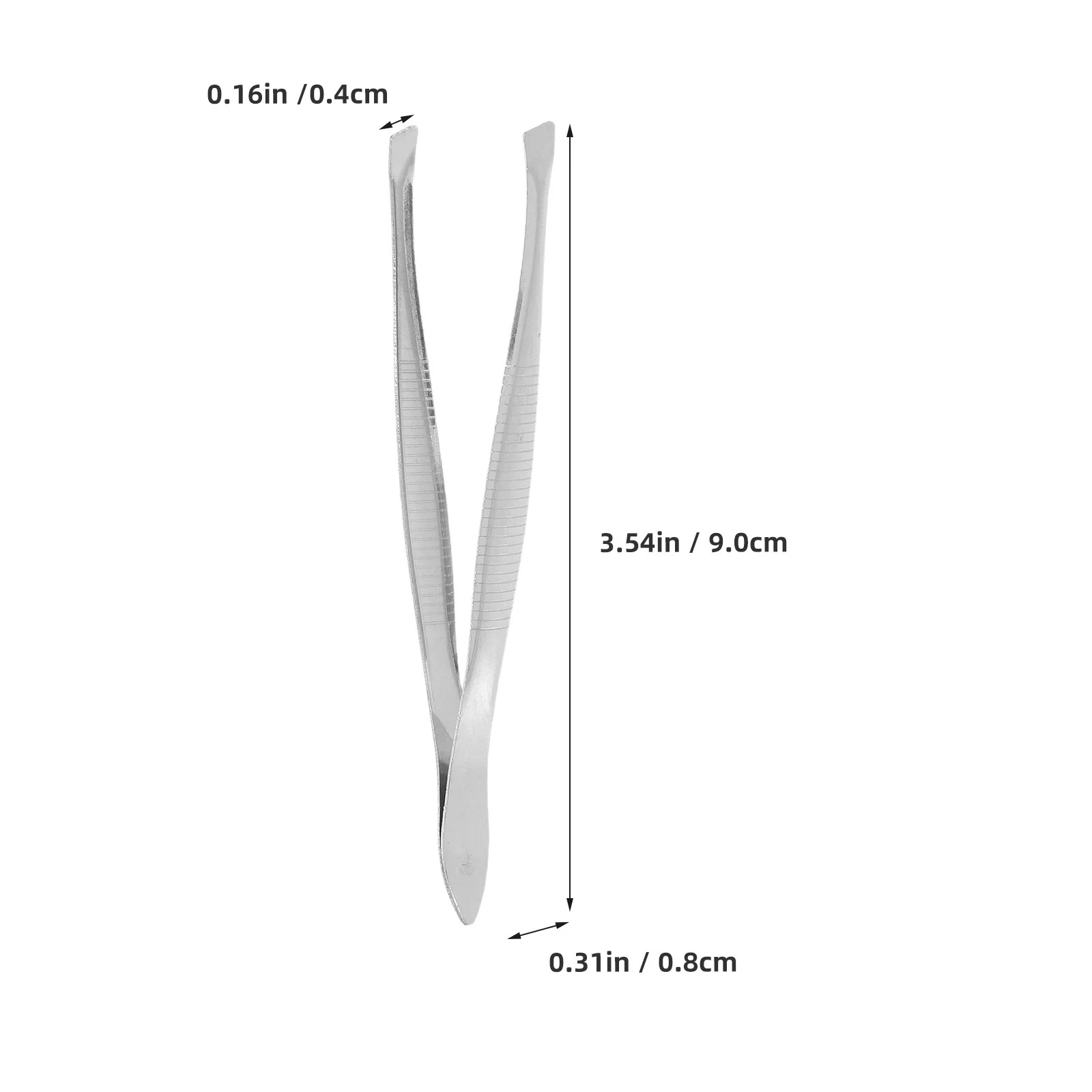 2Pcs Eyebrow Tweezer Stainless Steel Bevel Tip Precision Hair Removal Makeup Clips Bevel Eyebrow Clip Makeup Tool