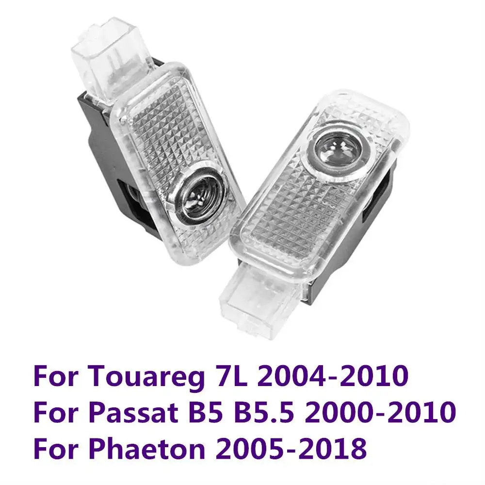 2pcs Car Door LED Light for VW Volkswagen Touareg Passat B5 B5.5 Phaeton Logo Laser Projector Lamp Interior Decoration Accessori