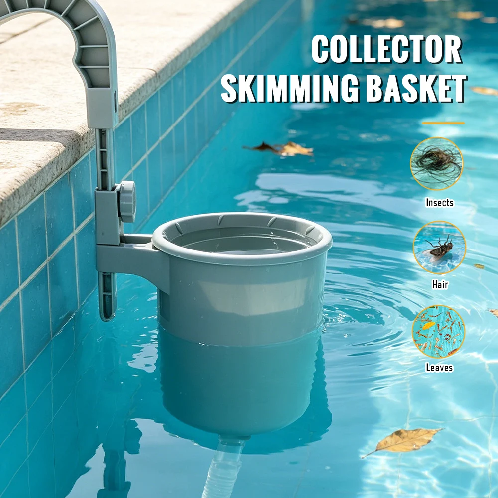 Bestway 58233E 800 GPH Above Ground Swimming Pool Surface Skimmer Debris Cleaner with Adjustable Mounting Bracket