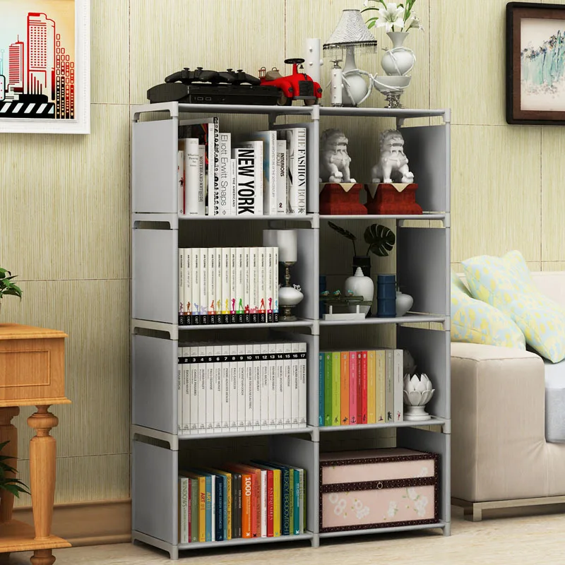 Solid Color Metal Book Storage Simple Trapezoidal Bookshelf Suitable for Studying and Home Use